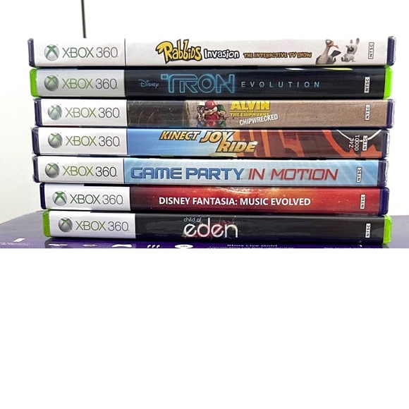 Microsoft Other - XBOX 360 KiNECT (Full Body Camera Controller) 7 GAMES Bundle (NEW) (RARE) $370